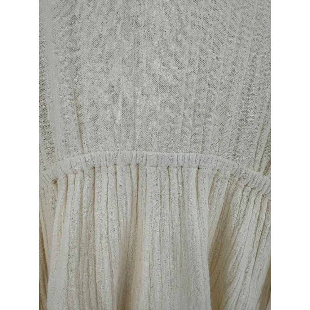 Free People Bell Sleeve Cream Romper Playsuit S| Boho Coastal Cowgirl Whimsigoth - Picture 15 of 16